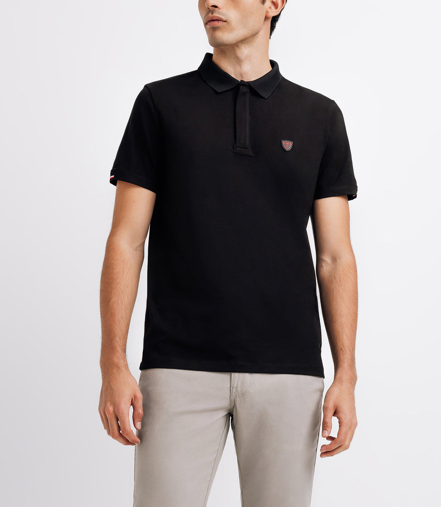 Unifarbenes Poloshirt schwarz GREGORY