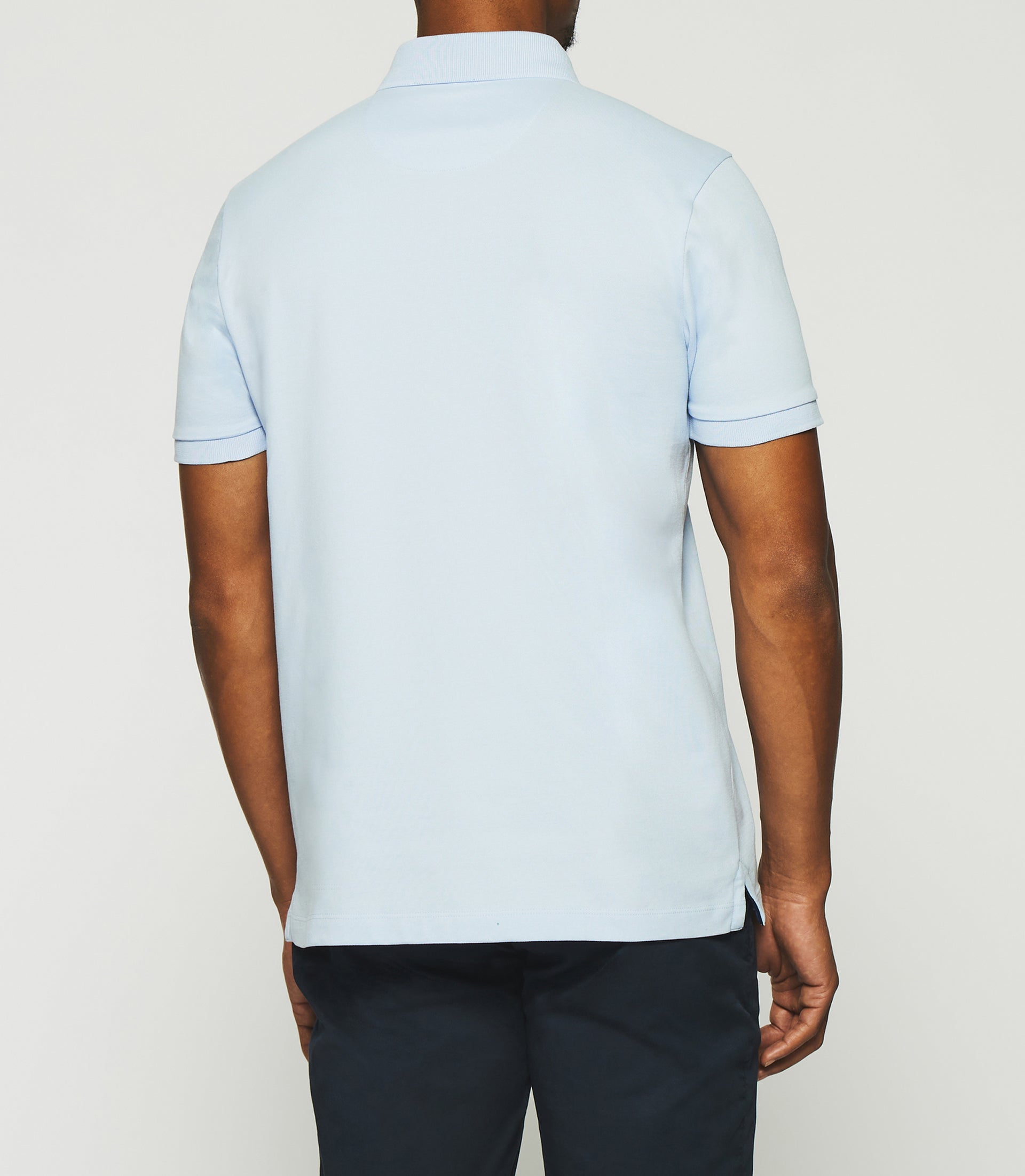 Plain blue polo shirt GREGOR