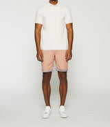 Polo plain pink with short sleeves Gregor