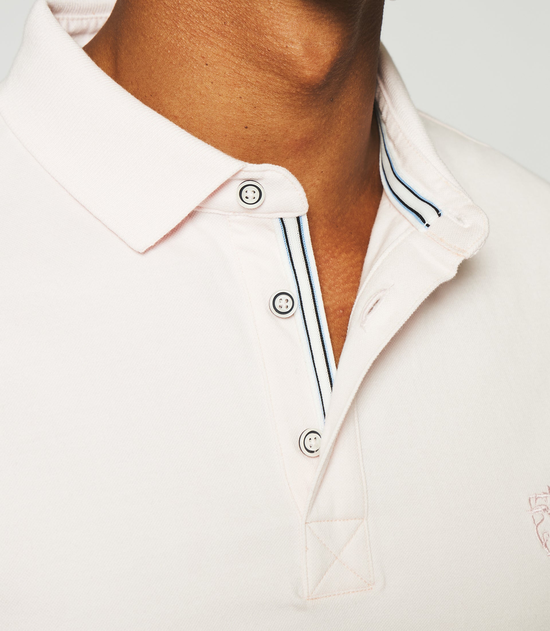 Polo plain pink with short sleeves Gregor