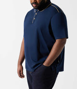 Plain navy polo shirt GUILLAUMEBT