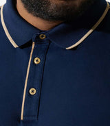 Plain navy polo shirt GUILLAUMEBT