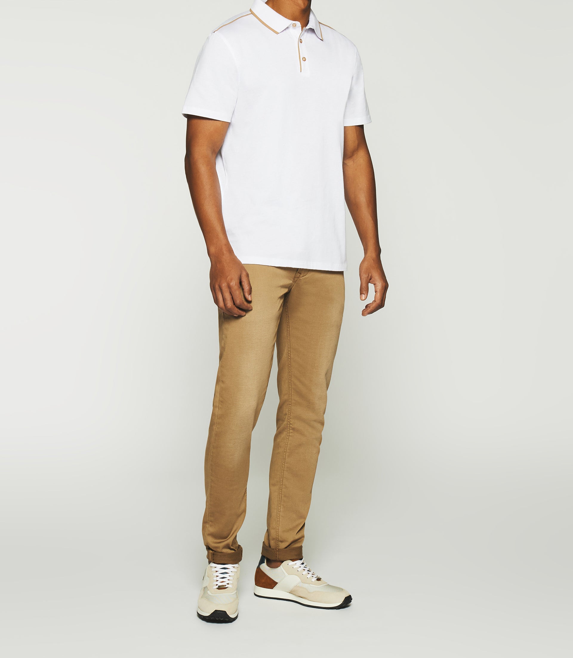 Plain white polo shirt GUILLAUME