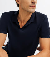 Navy mesh polo