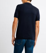 Navy mesh polo