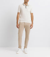 Plain knit polo ecru