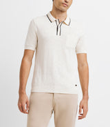 Plain knit polo ecru