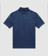 Polo mit Indigo -Stickerei