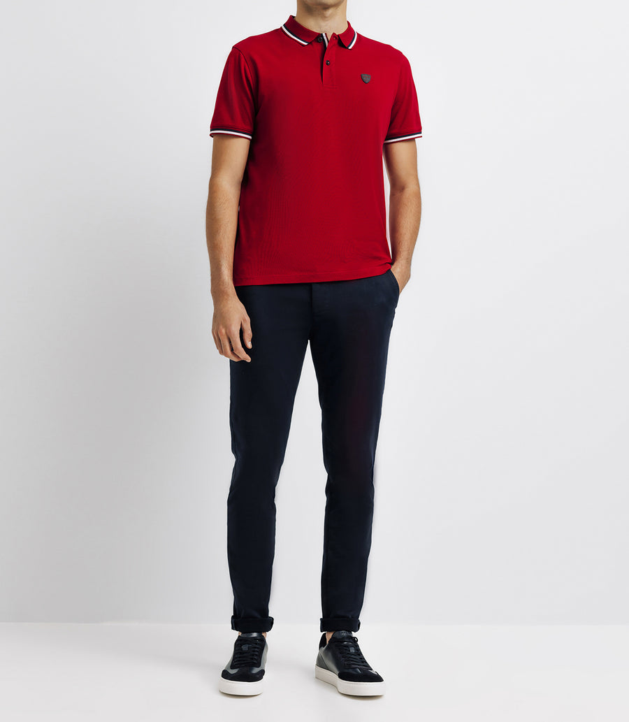 RED polo shirt