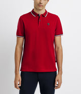 Red stitch polo shirt