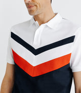 Polo with marine stripes