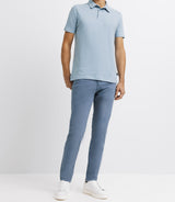 Polo shirt basic linen INDIGO-C