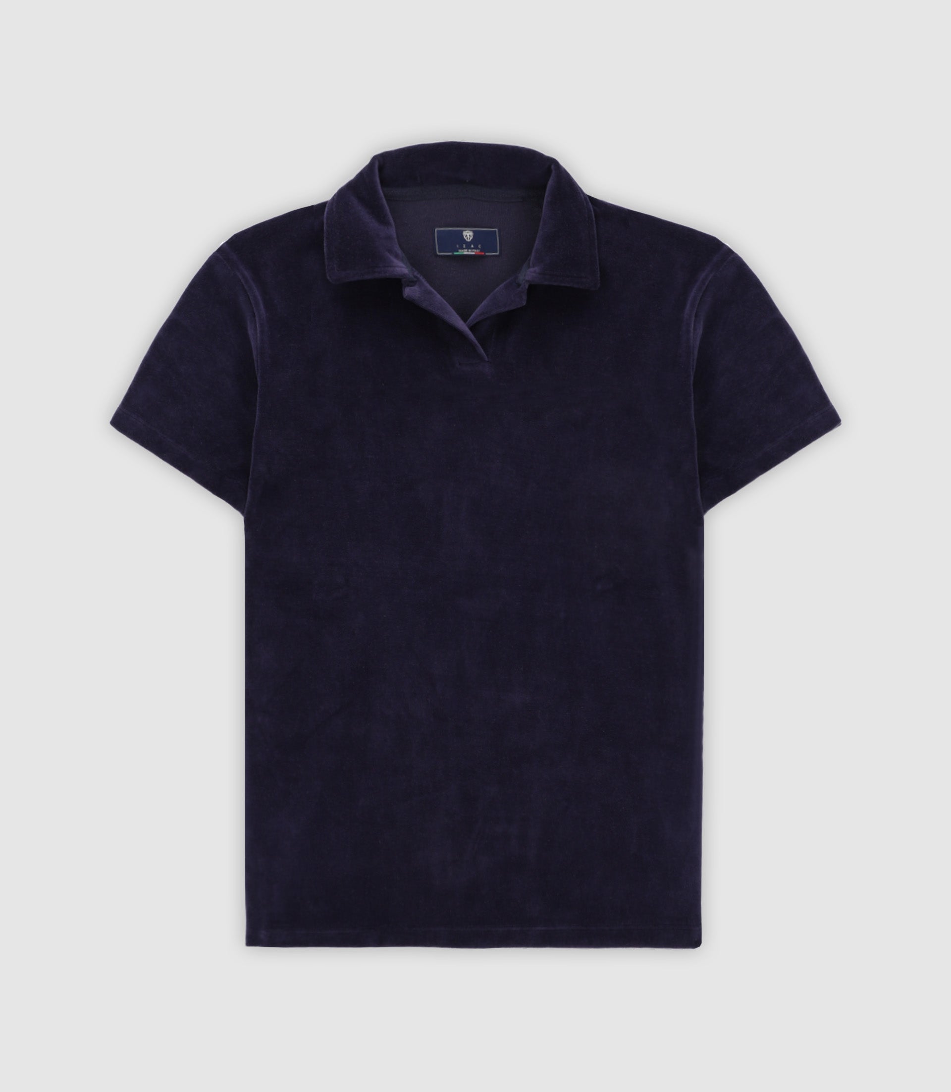 Open marine collar sponge polo shirt