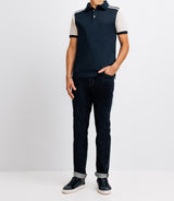 Polo shirt shoulder cut navy