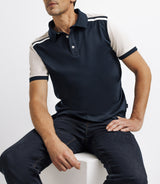 Polo shirt shoulder cut navy