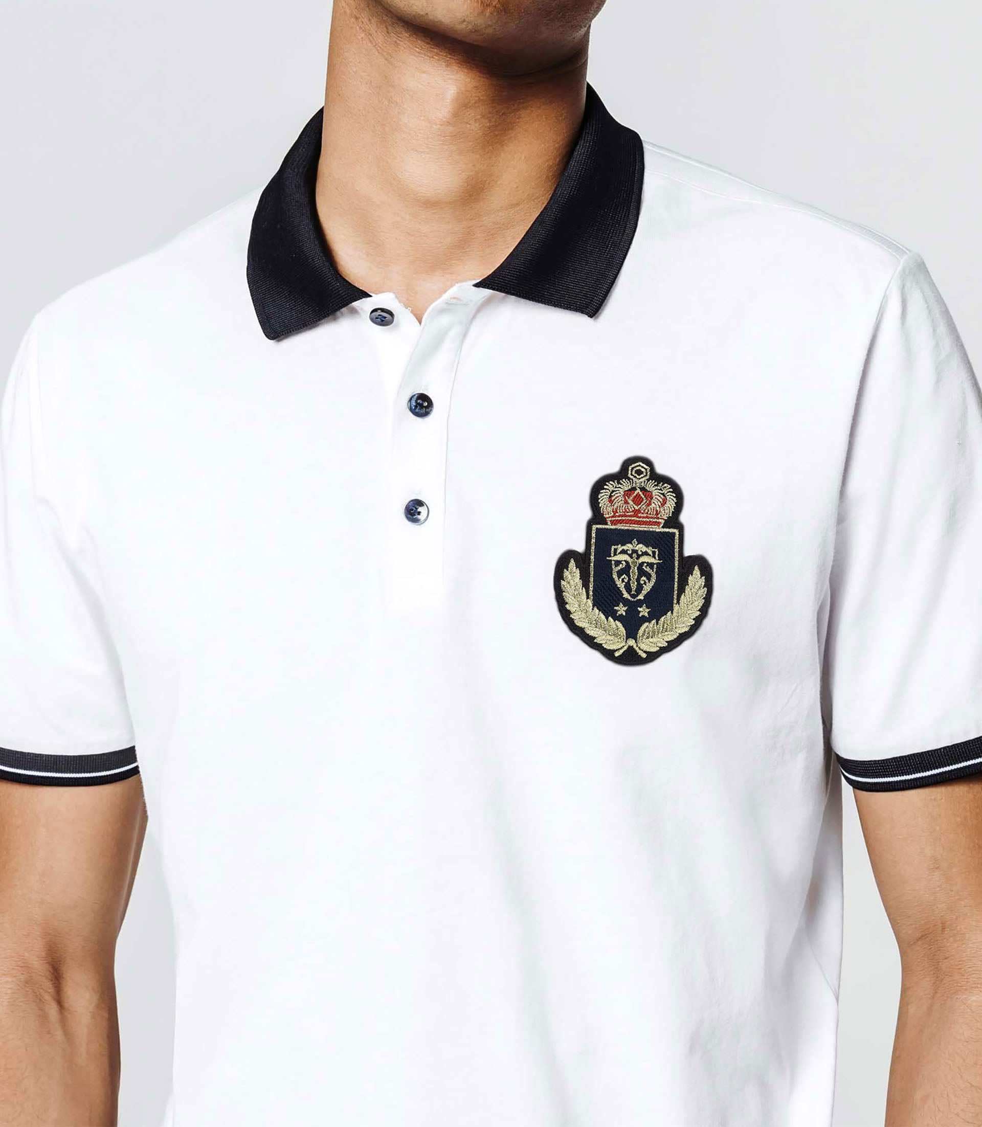 White sport polo