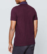 Eggplant cotton polo shirt