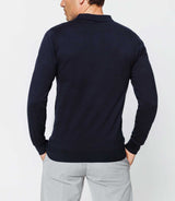 Plain navy polo shirt