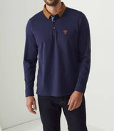 Dali" navy long sleeve polo