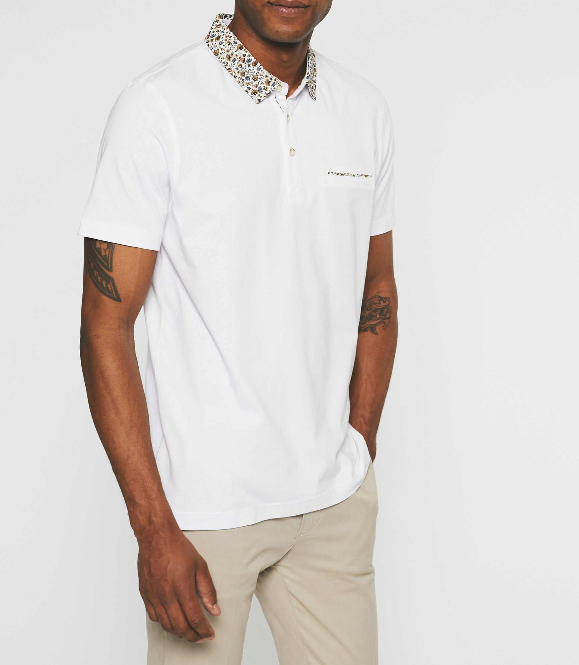 Short sleeve polo shirt white NARCISSE