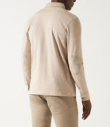 Polo beige manches longues col suède beige GARA - IZAC