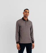 Brown knit polo