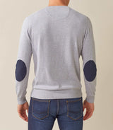 Nelson" light grey V-neck sweater