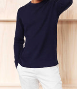 Pull coton marine "Newton" - IZAC