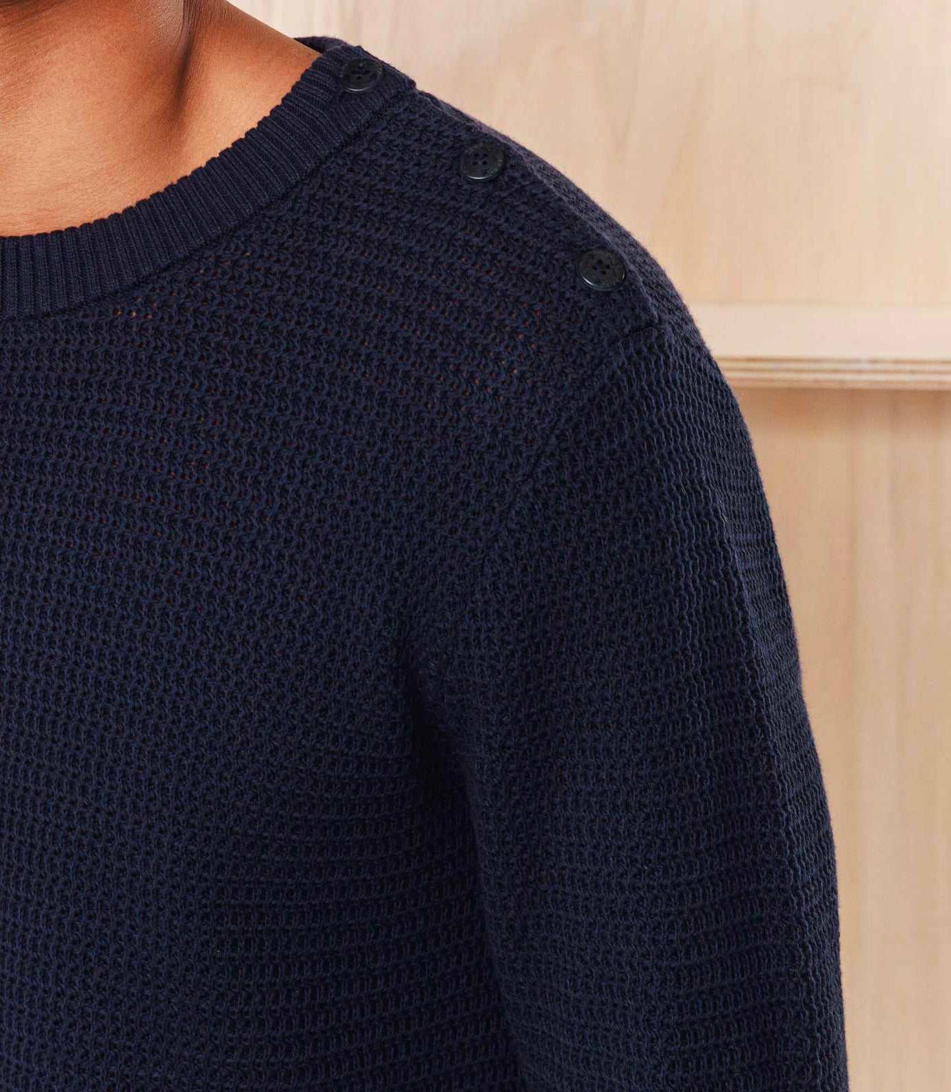 Newton" navy cotton sweater