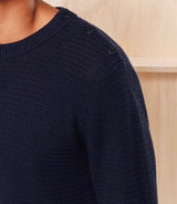 Pull coton marine "Newton" - IZAC