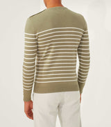 Fahri" kaki-beige round neck sweater