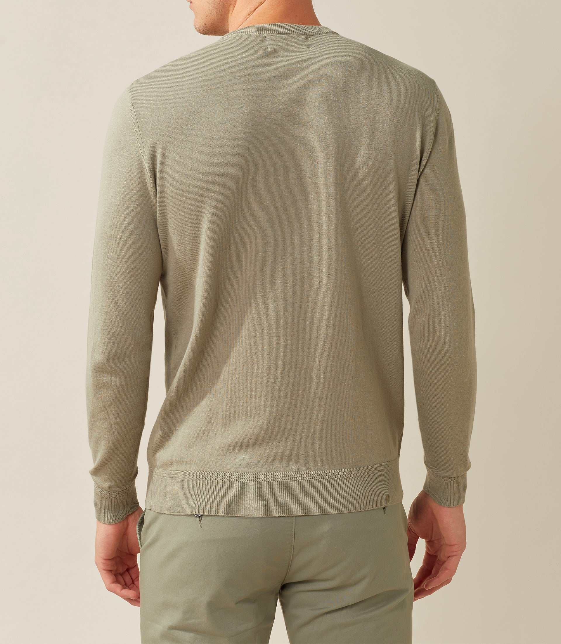 Pullover mit Rundhalsausschnitt khaki "Felix