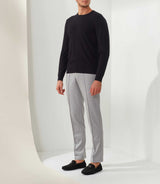 Fidele" black round neck sweater