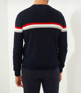 Furi" navy round neck sweater