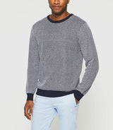 Damian" navy blue round neck sweater