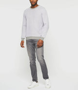 Damian" taupe round neck sweater