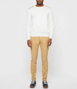 Dewey" ecru round neck sweater