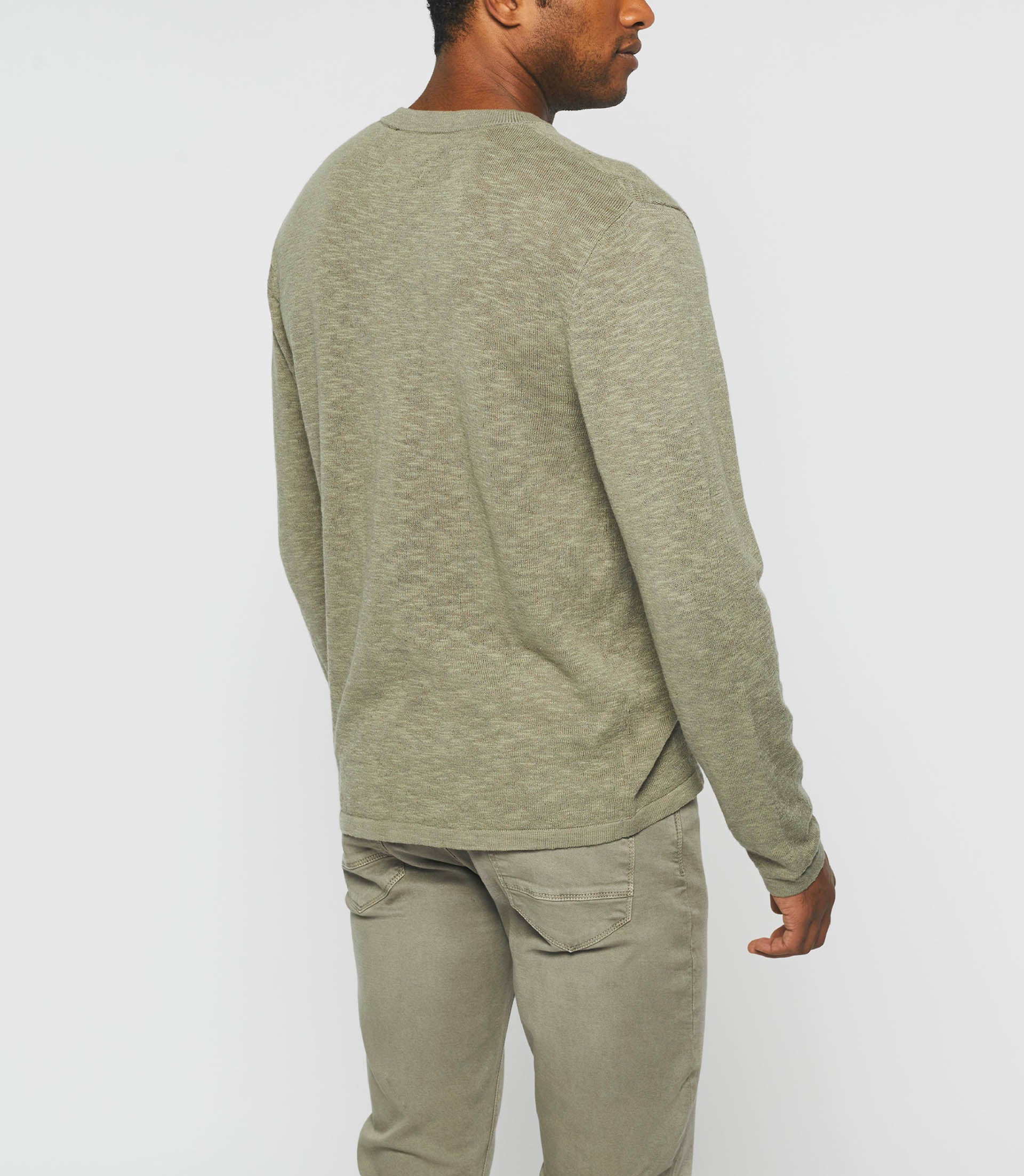 Dietter" khaki tunic neck sweater