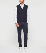 Divine" navy knit casual sleeveless vest