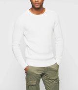 Django" ecru round neck sweater