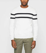 Donovan" ecru round neck sweater