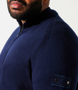 Zipped vest with high collar navy DANBT