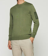 Round neck sweater khaki DAVID