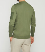 Round neck sweater khaki DAVID