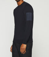 Round neck sweater navy DAVID