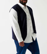 DIVINBT sleeveless navy knit cardigan