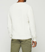 Round neck sweater in ecru cotton DJANGO