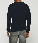 Pull col rond en coton marine DJANGO