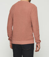 Pull col rond en coton rose DJANGO - IZAC