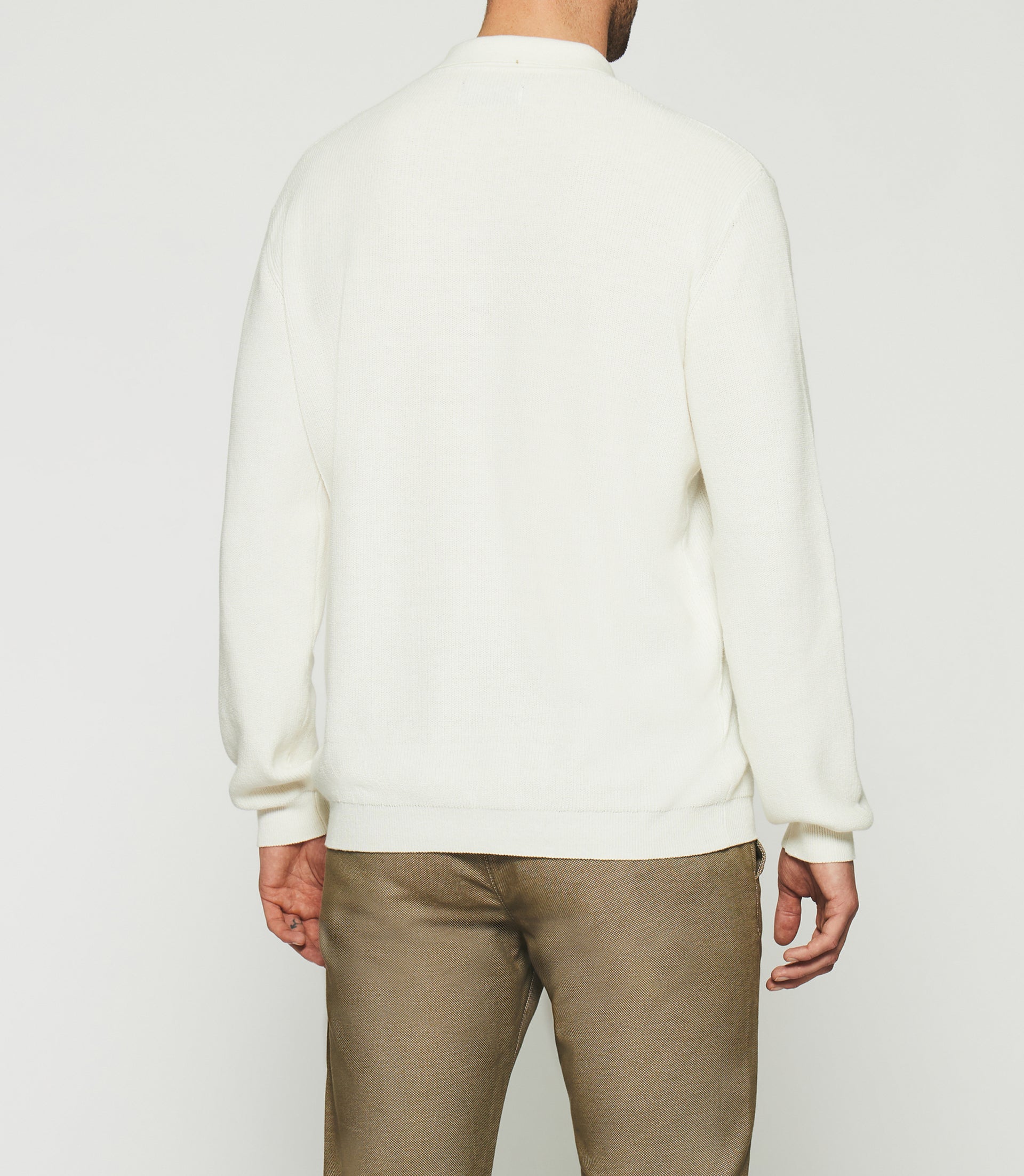 Ecru polo neck sweater DYLAN